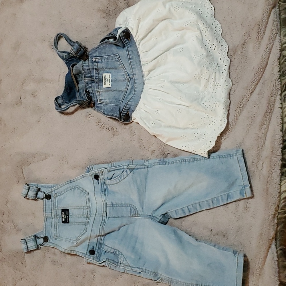 Bundle Oshkosh Bigosh overalls and skirt